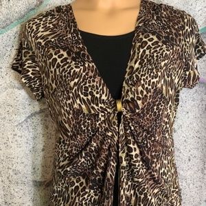 Notation leopard print top